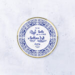 Plato ribete de Oro 13cm + Colgante / FRASES
