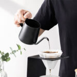 TETERA CUELLO DE CISNE - ACERO INOX - NEGRA  - 350ML