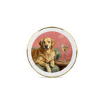 Plato ribete de Oro 11,5cm / PERRO
