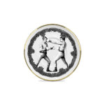 Plato ribete de Oro 13cm + Colgante / VINTAGE