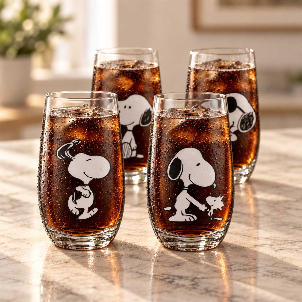 4VD500-62SNb Set 4 Vasos altos 490cc/ Snoopy - Imagen 1
