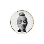 Plato ribete de Oro 13cm + Colgante / FORNASETTI