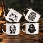 Juego de café enlozado 4p - 110cc / Star Wars Vintage