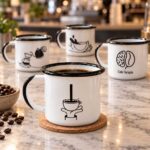 Juego de café enlozado 4p - 110cc / Barista